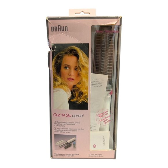 Braun Curl N Go Cordless Curling Iron 3/4" 4507 Tested w/Box Off Grid Camping - Picture 4 of 7